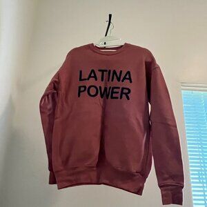 JZD Latina Power Mauve Pink Sweatshirt Size XS